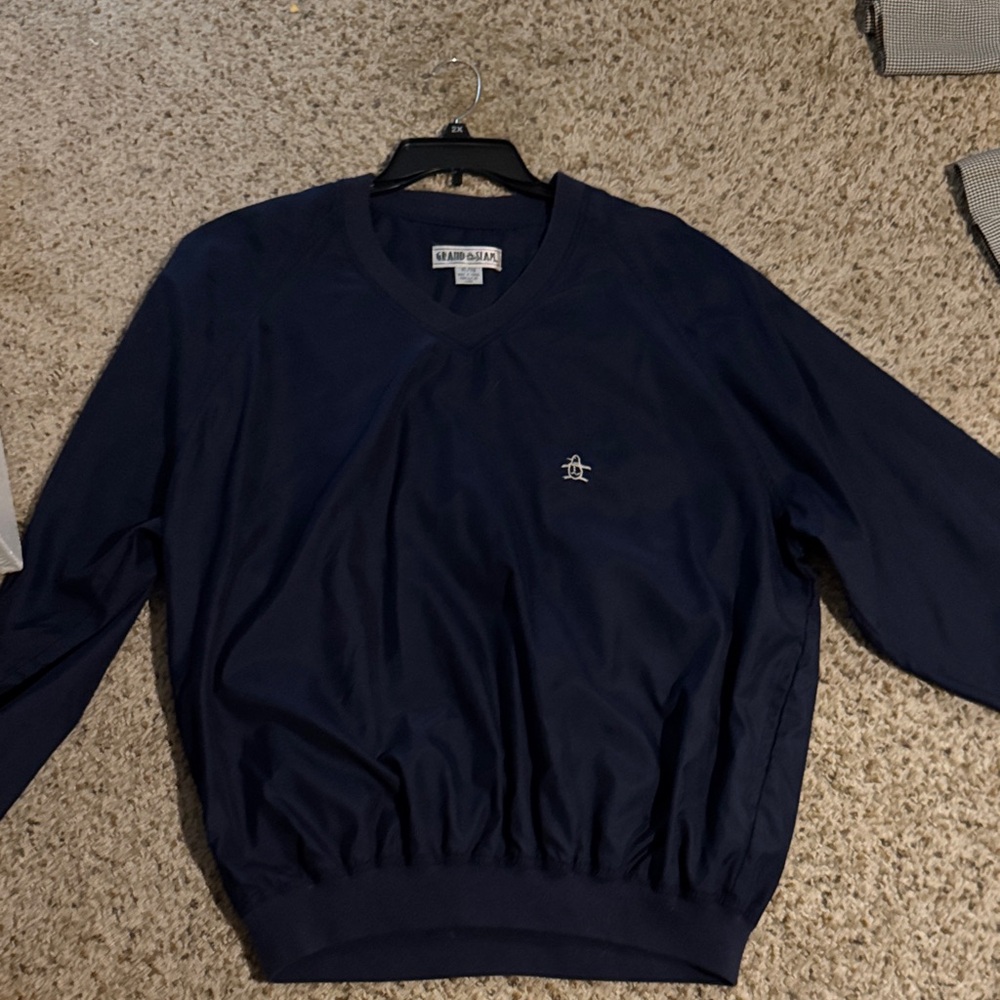 Grand Slam Men's Deep Blue V-Neck XL/TG side pockets